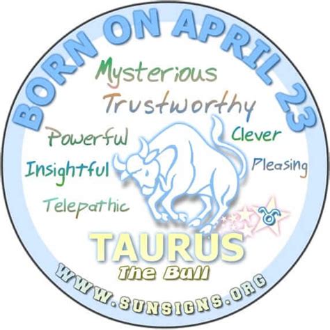 zodiac 23 april personality